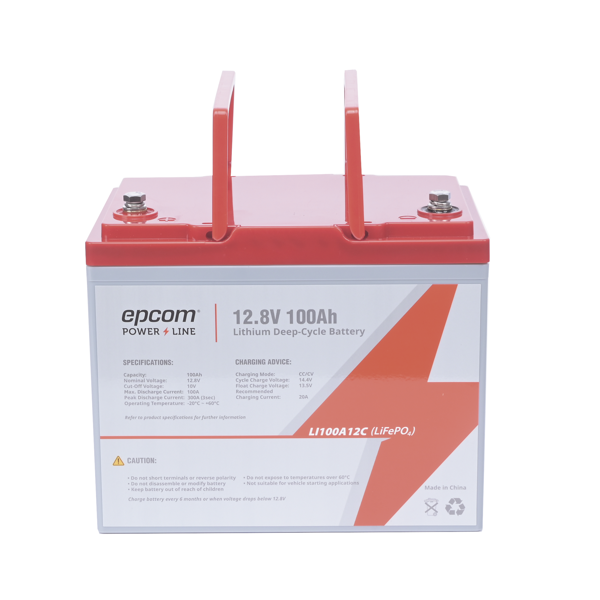 Batería de Litio Ciclo Profundo, 12.8 Vcc 100Ah (LiFePO4 de Celdas Cilíndricas) , Solar, Marina, Máximo 100 A de Descarga Batería de Litio Ciclo Profundo, 12.8 Vcc 100Ah (LiFePO4 de Celdas Cilíndricas) , Solar, Marina, Máximo 100 A de Descarga